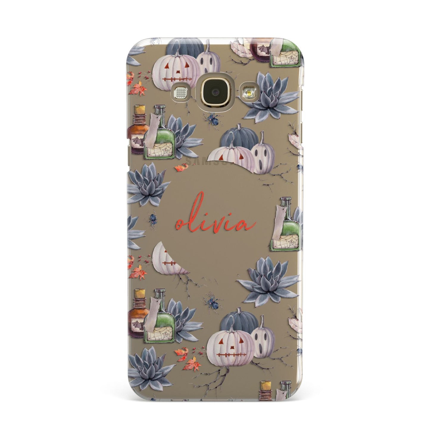 Personalised Floral Name Halloween Samsung Galaxy A8 Case