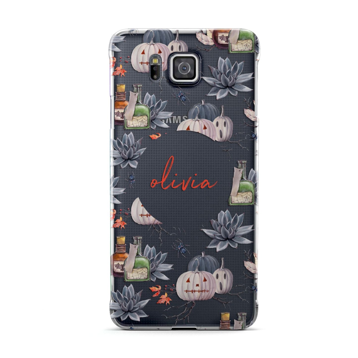 Personalised Floral Name Halloween Samsung Galaxy Alpha Case