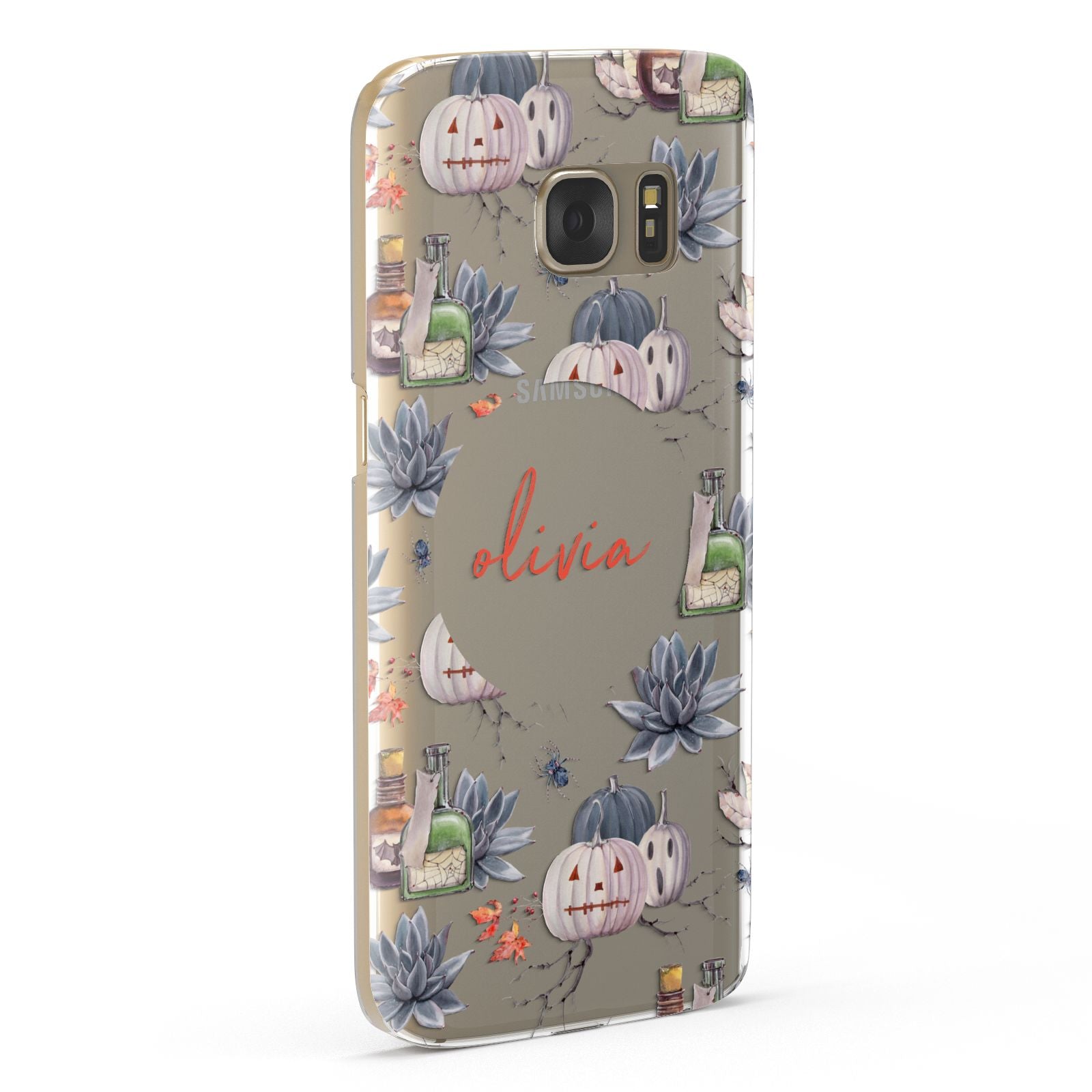Personalised Floral Name Halloween Samsung Galaxy Case Fourty Five Degrees