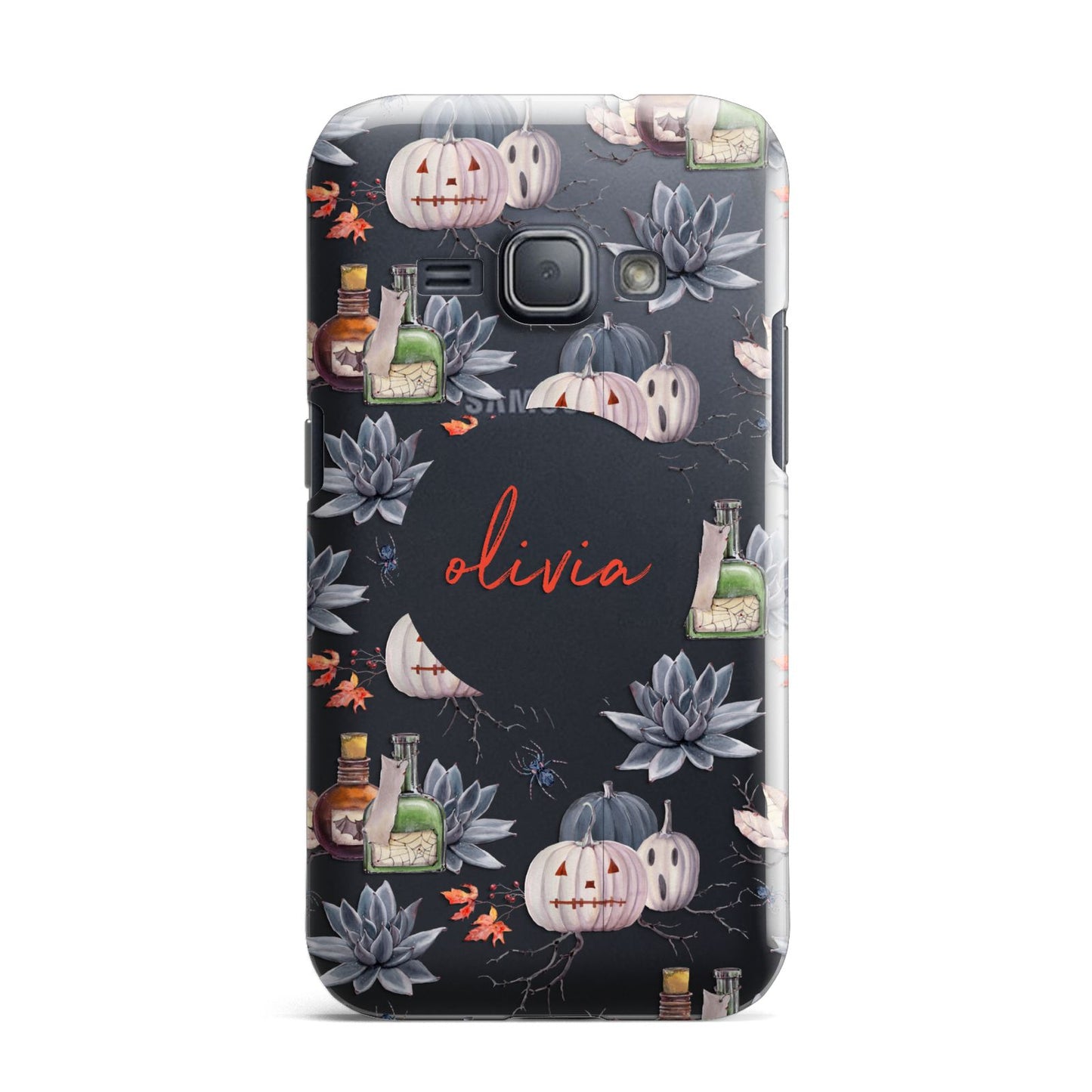 Personalised Floral Name Halloween Samsung Galaxy J1 2016 Case