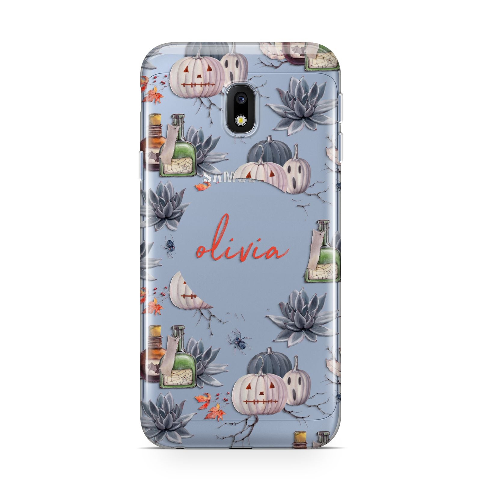 Personalised Floral Name Halloween Samsung Galaxy J3 2017 Case