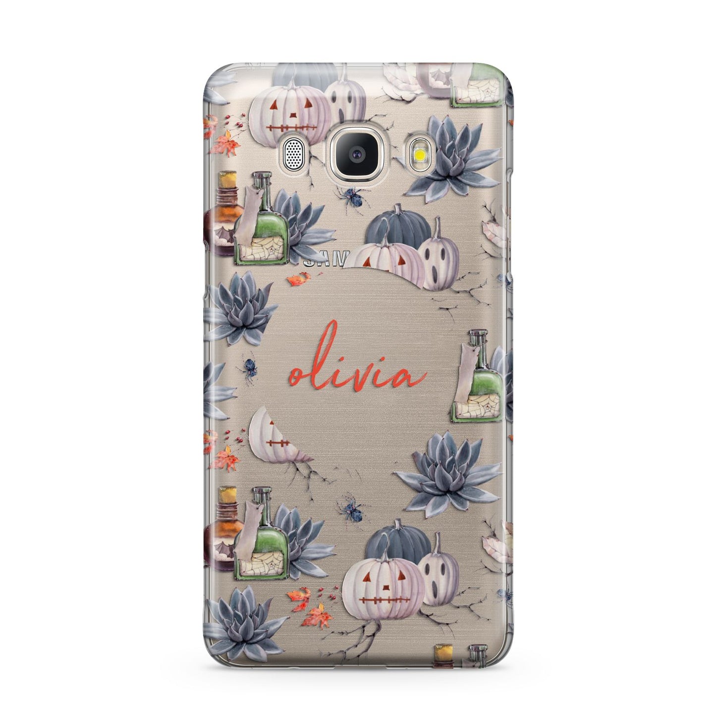 Personalised Floral Name Halloween Samsung Galaxy J5 2016 Case