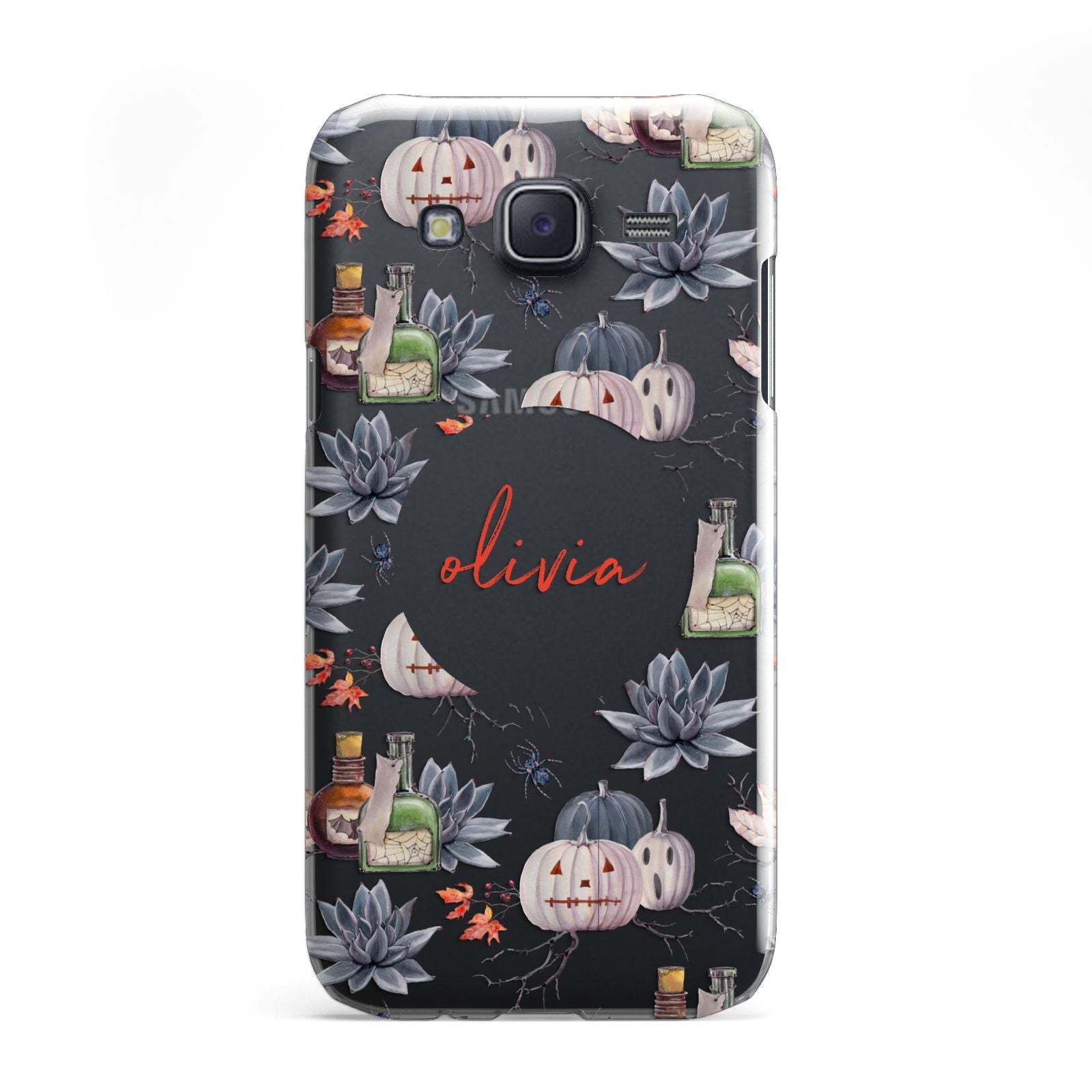 Personalised Floral Name Halloween Samsung Galaxy J5 Case