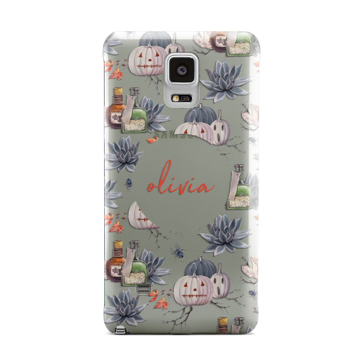 Personalised Floral Name Halloween Samsung Galaxy Note 4 Case