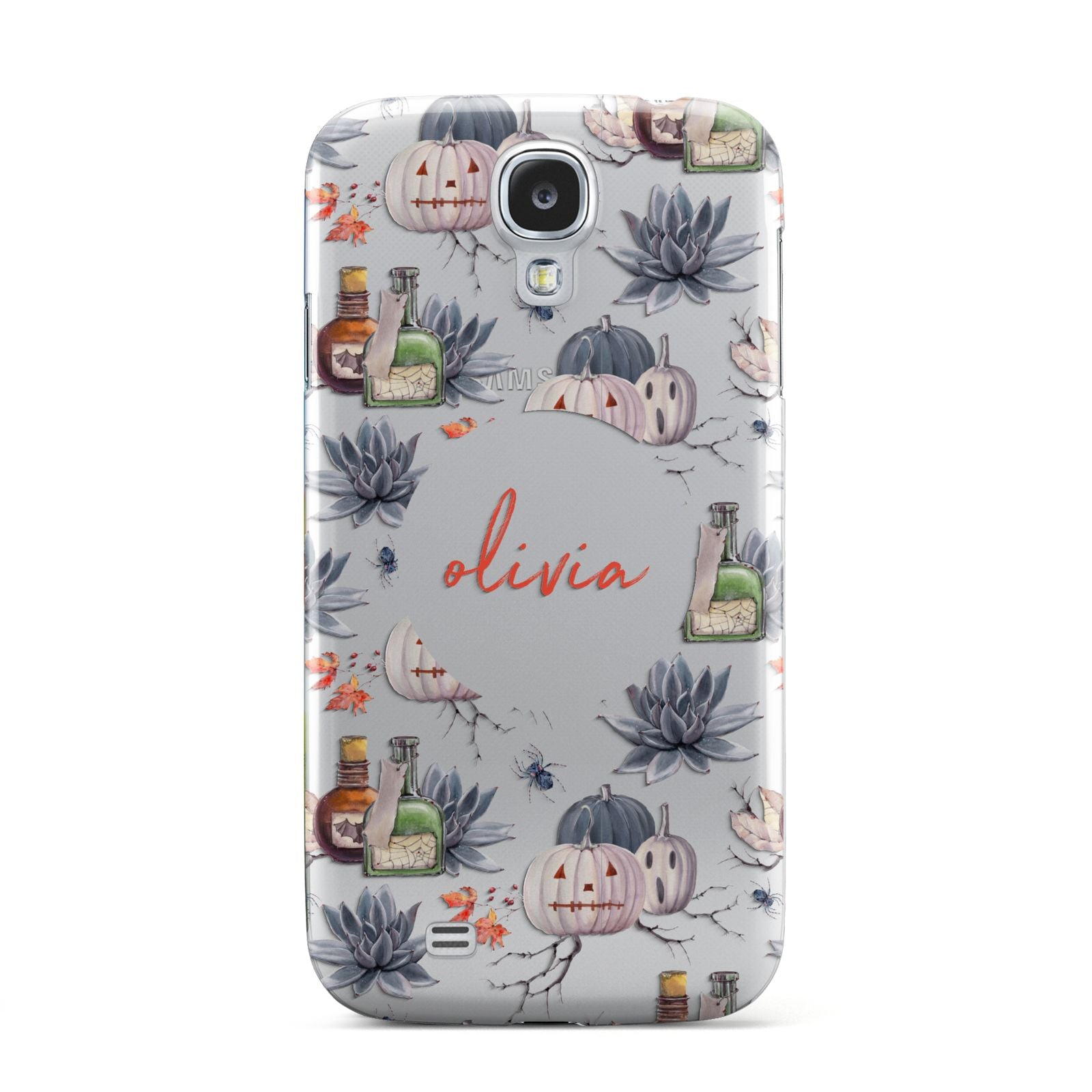 Personalised Floral Name Halloween Samsung Galaxy S4 Case