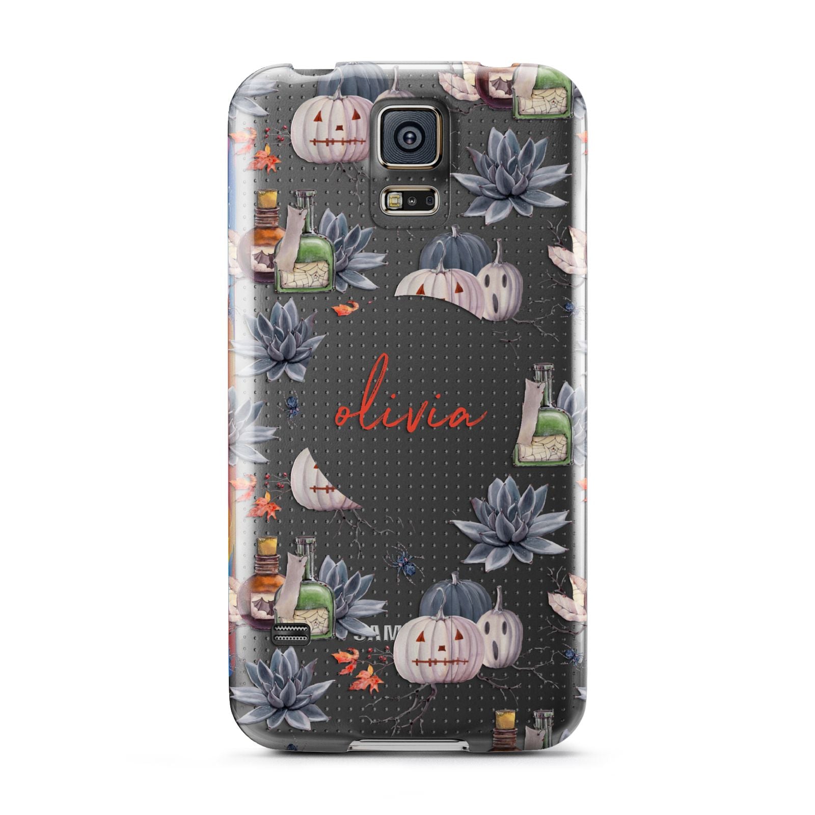 Personalised Floral Name Halloween Samsung Galaxy S5 Case