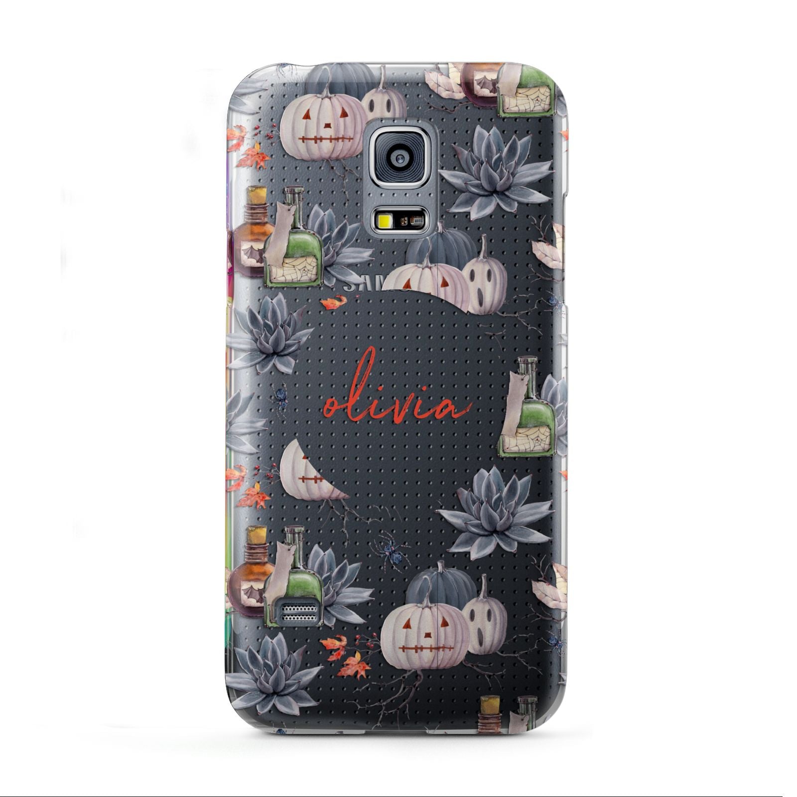 Personalised Floral Name Halloween Samsung Galaxy S5 Mini Case