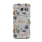 Personalised Floral Name Halloween Samsung Galaxy S6 Case