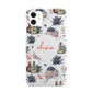 Personalised Floral Name Halloween iPhone 11 3D Snap Case