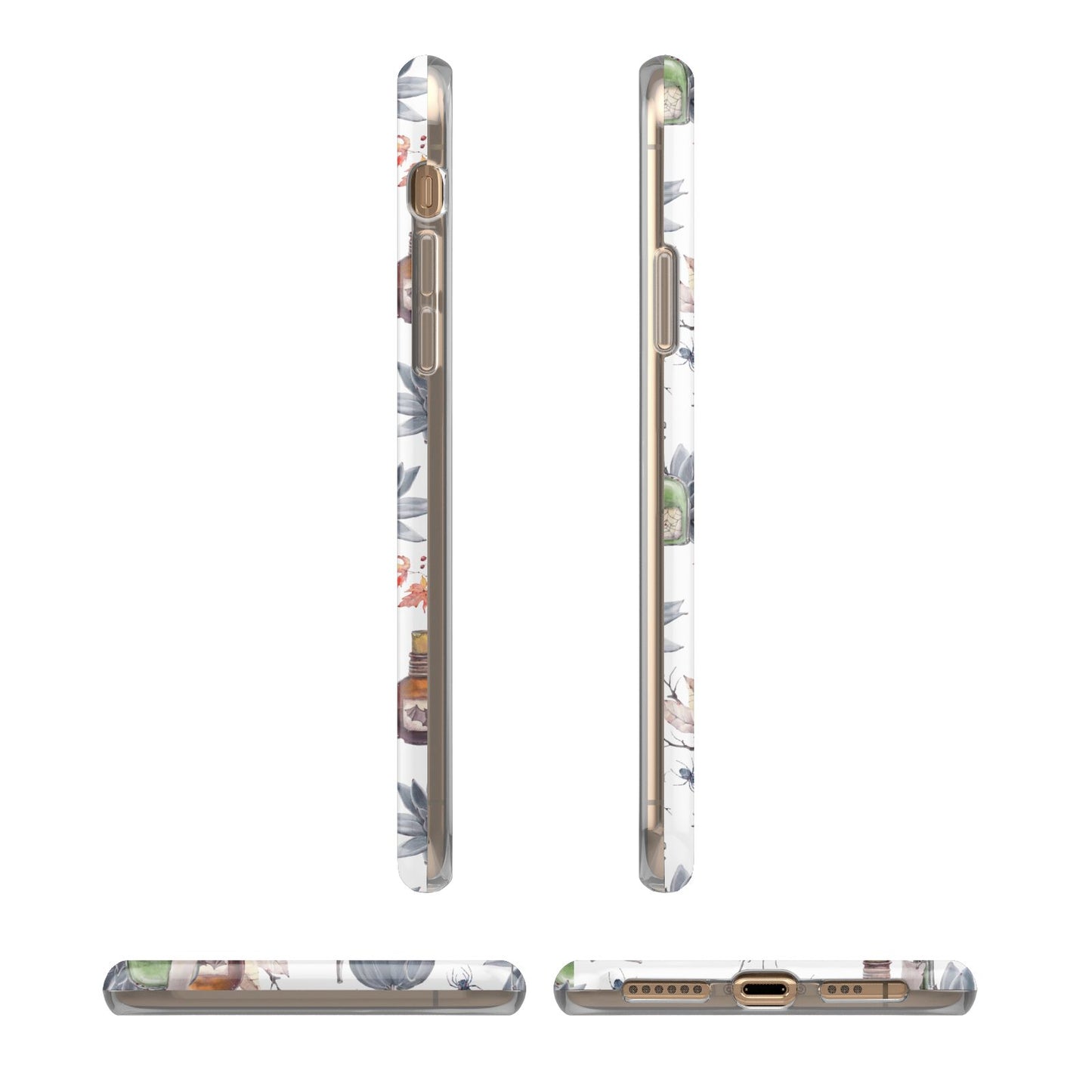 Personalised Floral Name Halloween iPhone 11 3D Tough Case Angle Images