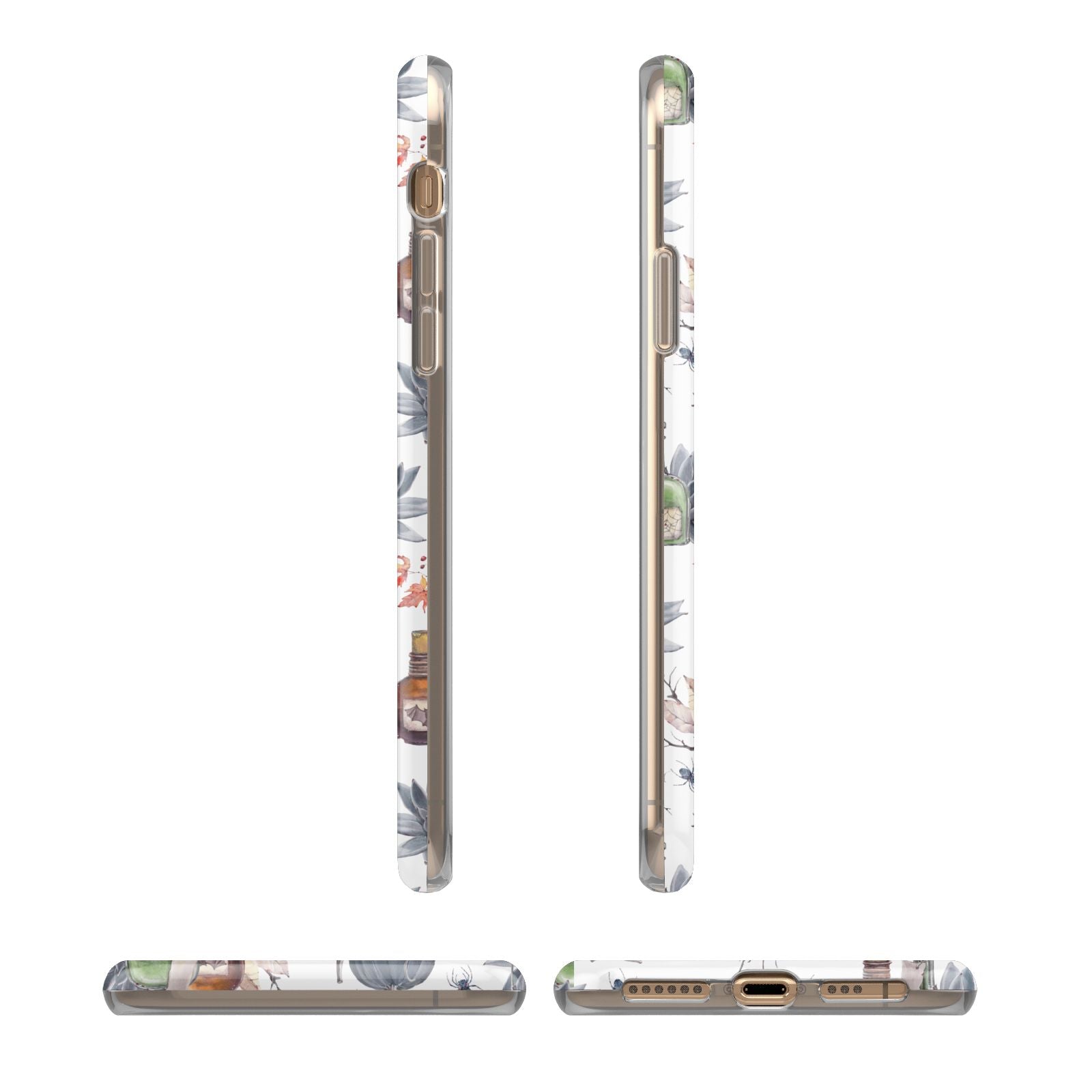 Personalised Floral Name Halloween iPhone 11 3D Tough Case Angle Images