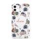 Personalised Floral Name Halloween iPhone 11 3D Tough Case