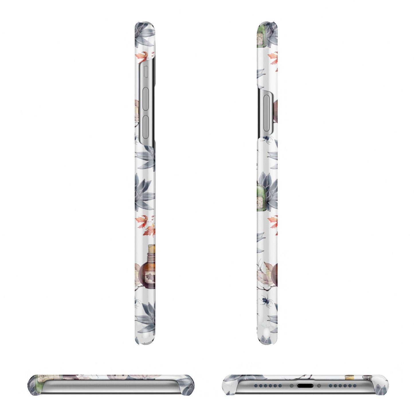 Personalised Floral Name Halloween iPhone 11 Pro 3D Snap Case Angle Images