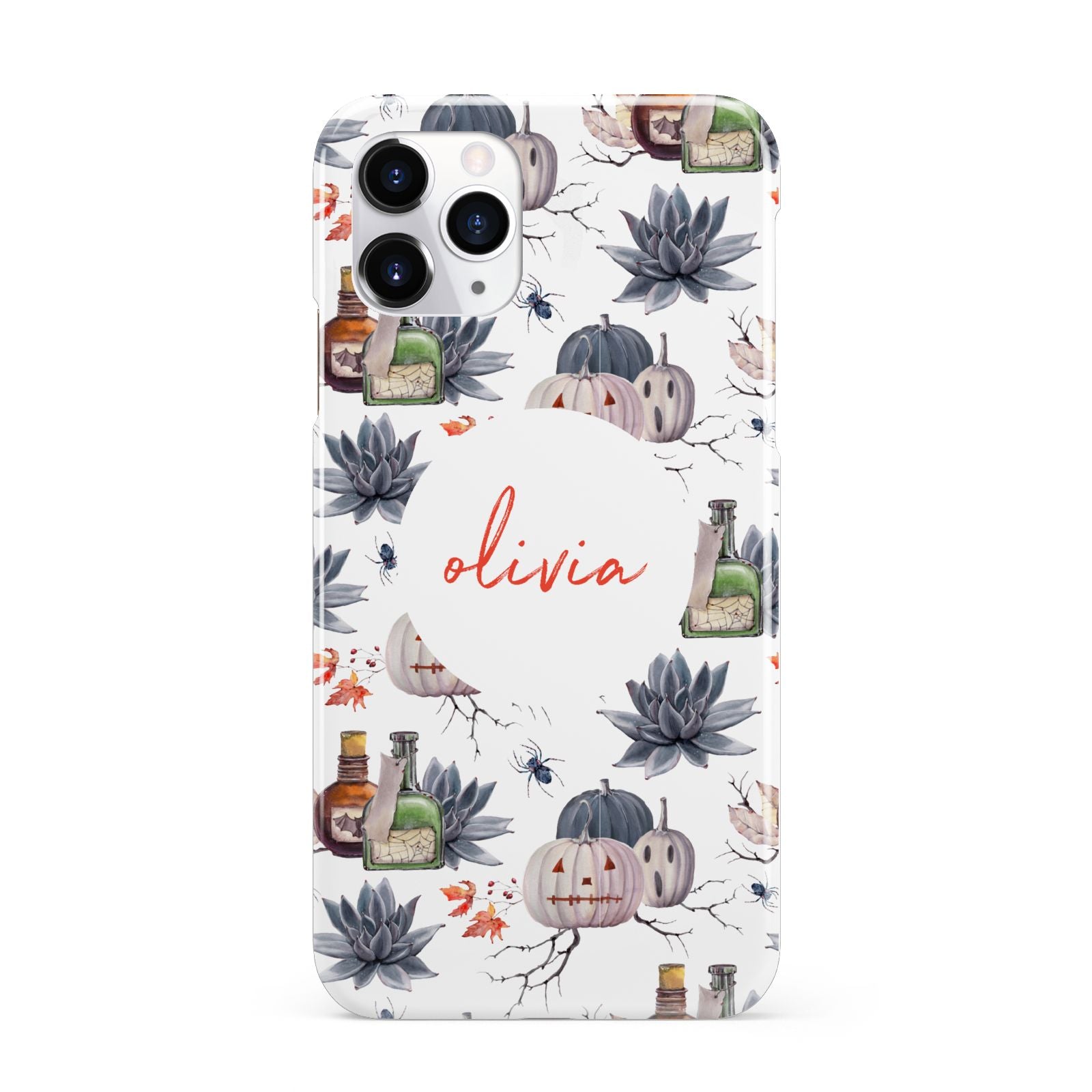 Personalised Floral Name Halloween iPhone 11 Pro 3D Snap Case