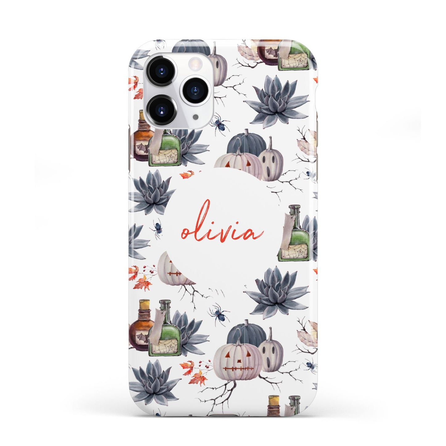 Personalised Floral Name Halloween iPhone 11 Pro 3D Tough Case