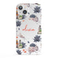 Personalised Floral Name Halloween iPhone 13 Full Wrap 3D Snap Case