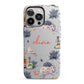 Personalised Floral Name Halloween iPhone 13 Pro Full Wrap 3D Tough Case