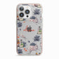 Personalised Floral Name Halloween iPhone 13 Pro TPU Impact Case with Pink Edges