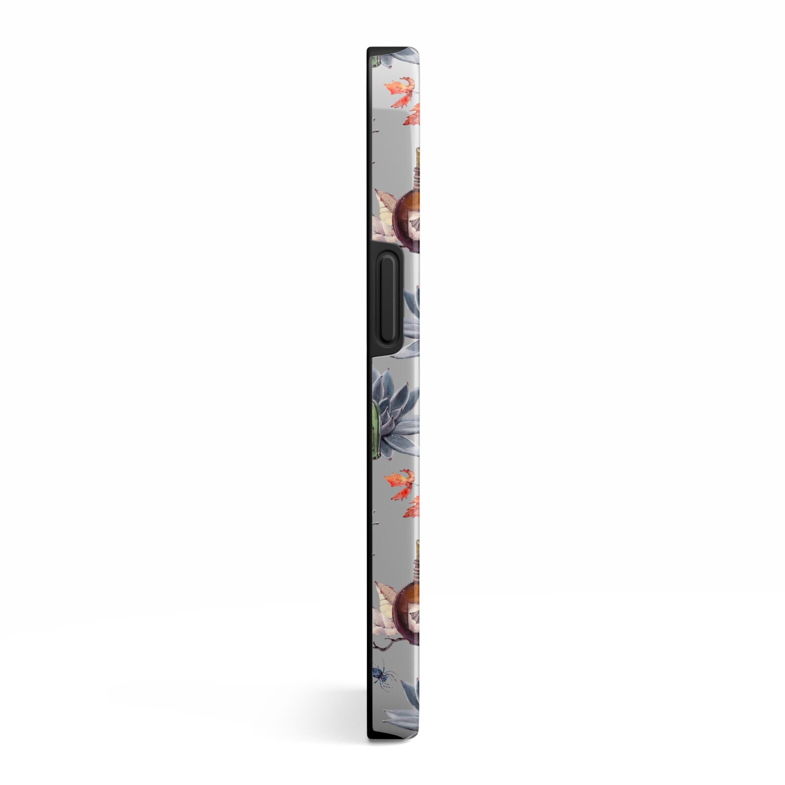 Personalised Floral Name Halloween iPhone 13 Side Image 3D Tough Case