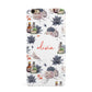 Personalised Floral Name Halloween iPhone 6 Plus 3D Snap Case on Gold Phone