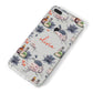 Personalised Floral Name Halloween iPhone 8 Plus Bumper Case on Silver iPhone Alternative Image
