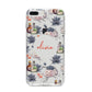 Personalised Floral Name Halloween iPhone 8 Plus Bumper Case on Silver iPhone