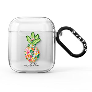 Personalised Floral Pine AirPods Case
