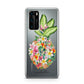 Personalised Floral Pineapple Huawei P40 Phone Case