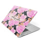 Personalised Floral Pink Roses Apple MacBook Case Side View
