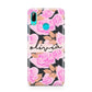 Personalised Floral Pink Roses Huawei P Smart 2019 Case