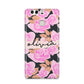Personalised Floral Pink Roses Huawei P9 Case