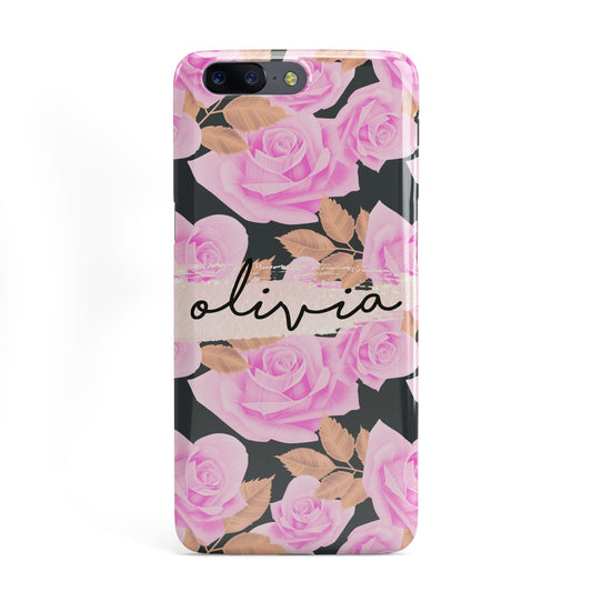 Personalised Floral Pink Roses OnePlus Case