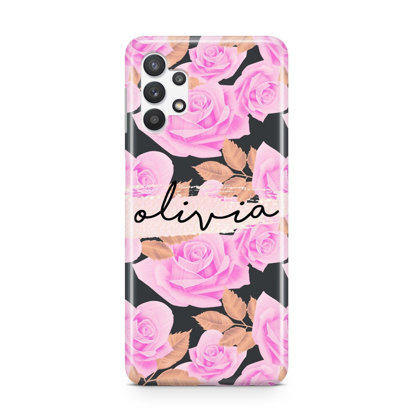 Personalised Floral Pink Roses Samsung A32 5G Case