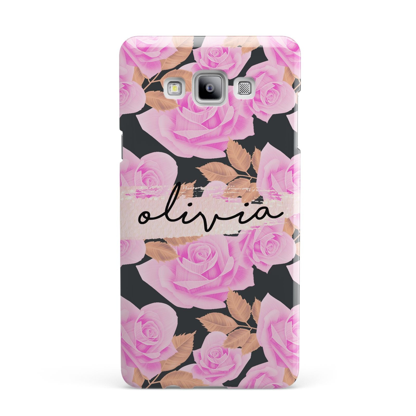 Personalised Floral Pink Roses Samsung Galaxy A7 2015 Case