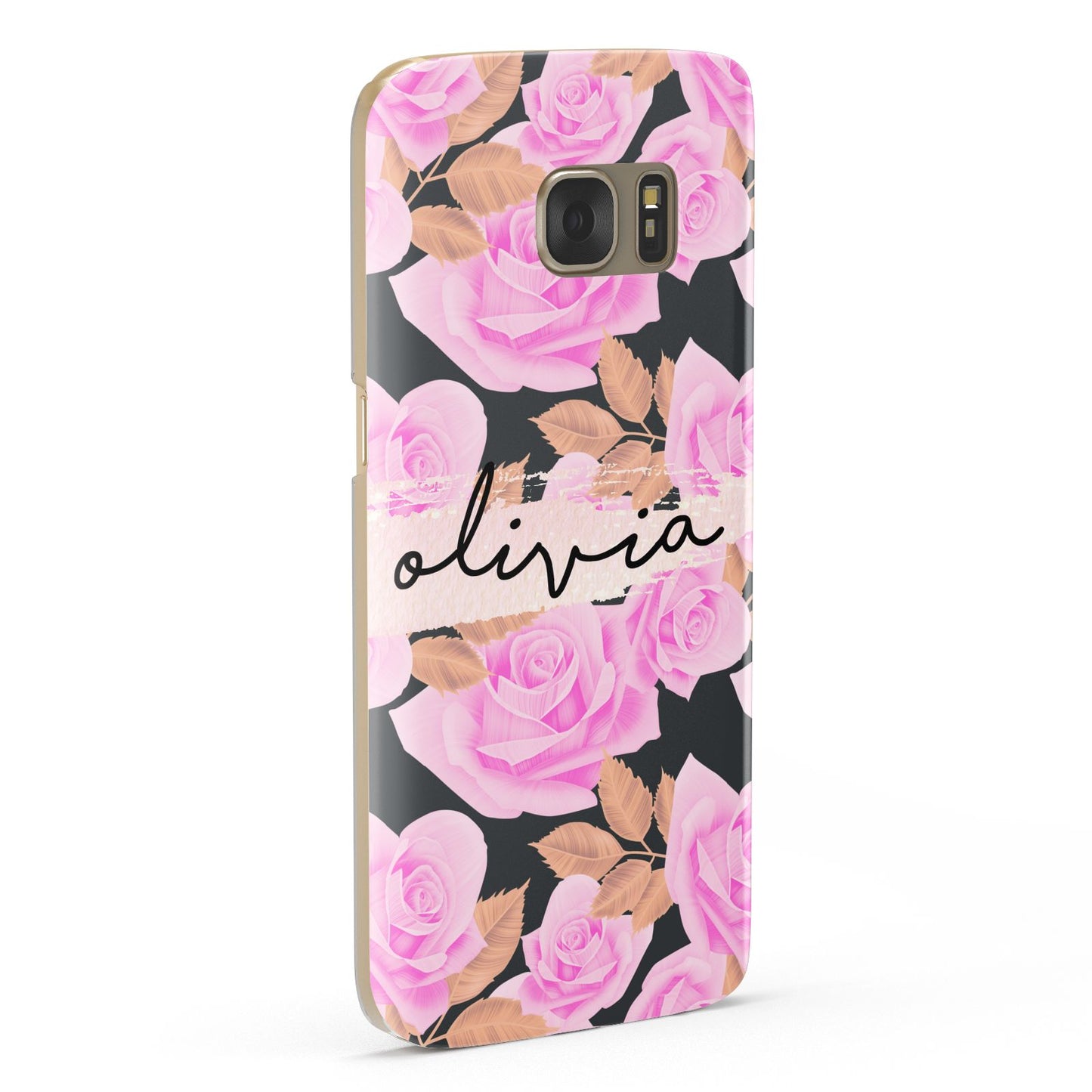 Personalised Floral Pink Roses Samsung Galaxy Case Fourty Five Degrees