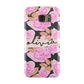 Personalised Floral Pink Roses Samsung Galaxy Case