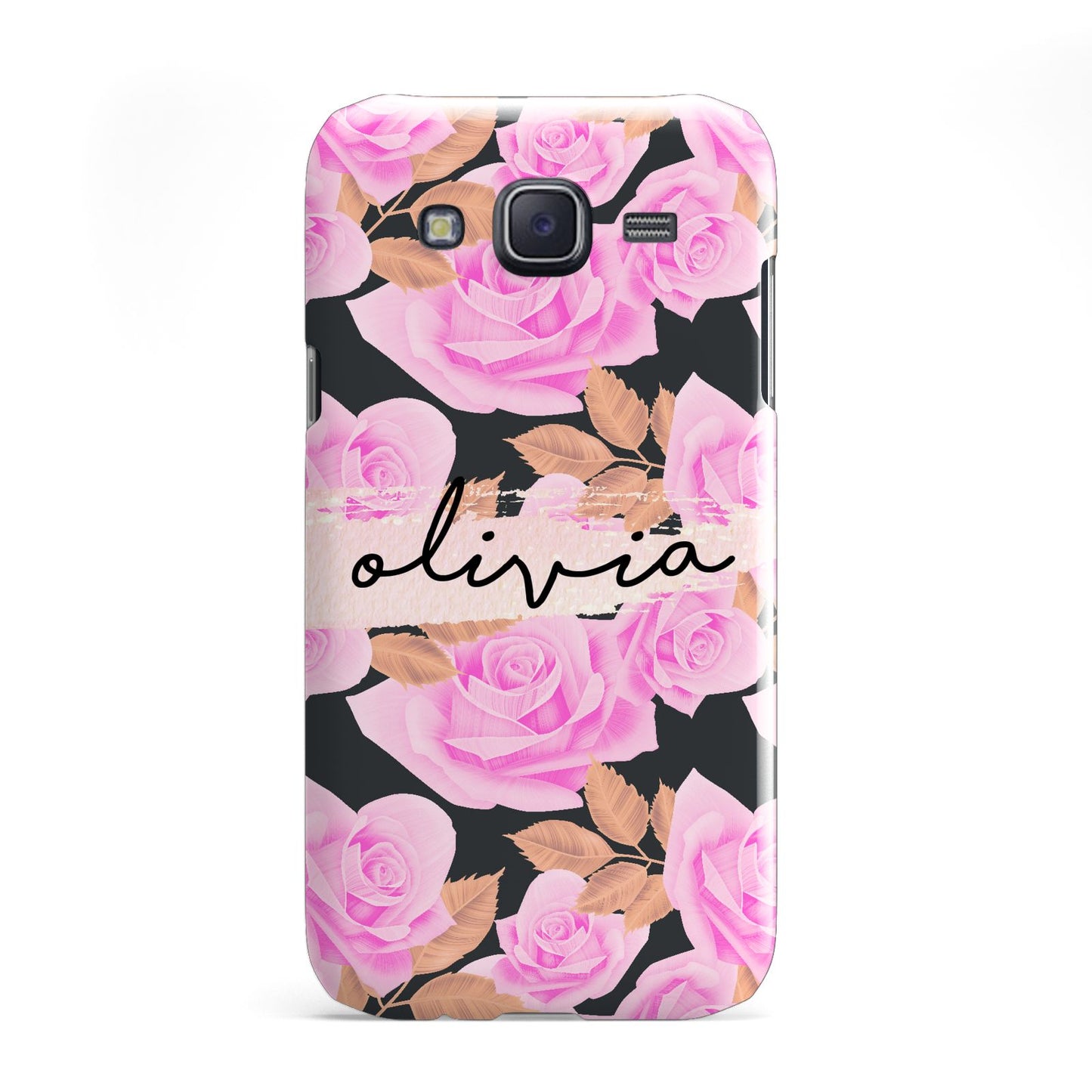 Personalised Floral Pink Roses Samsung Galaxy J5 Case