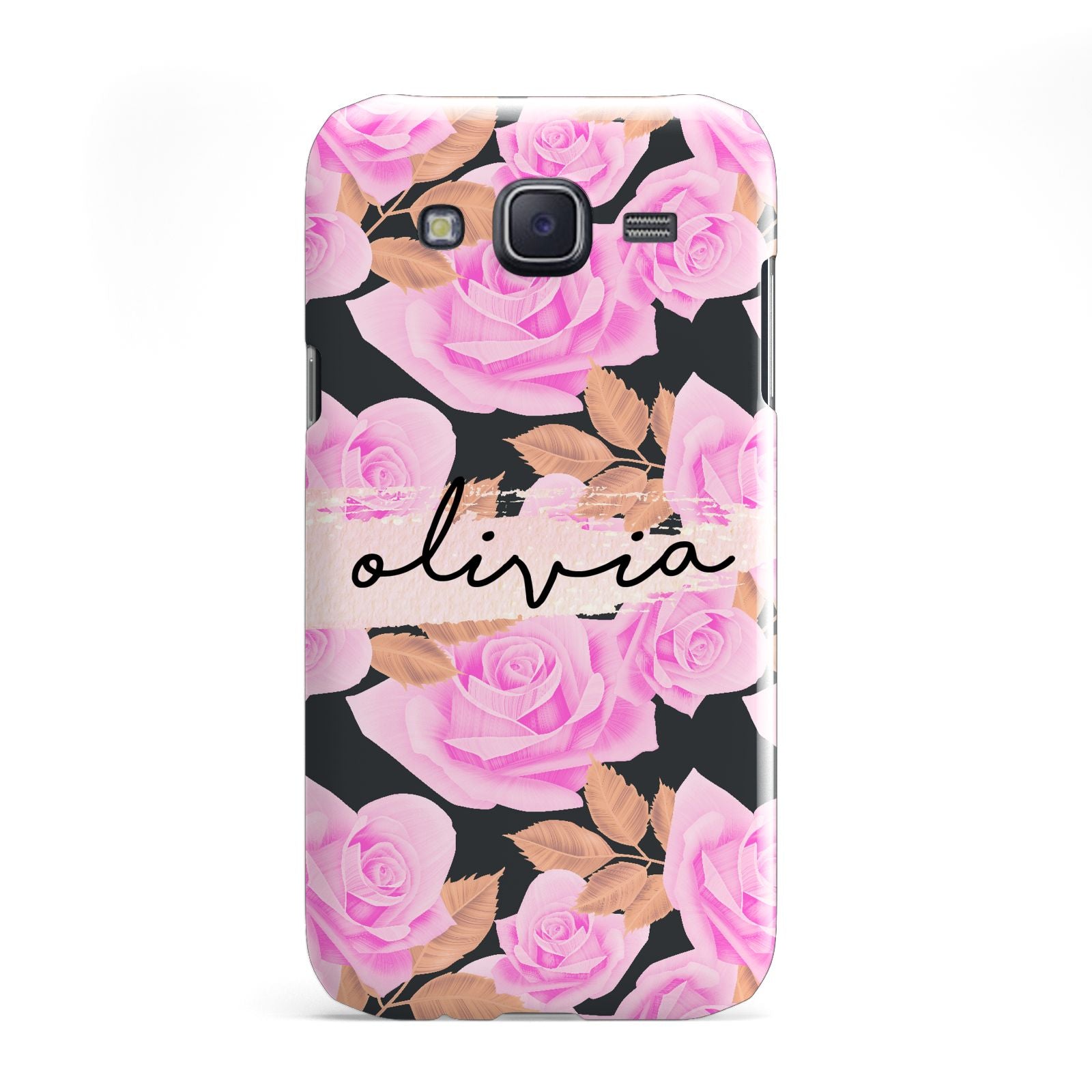 Personalised Floral Pink Roses Samsung Galaxy J5 Case