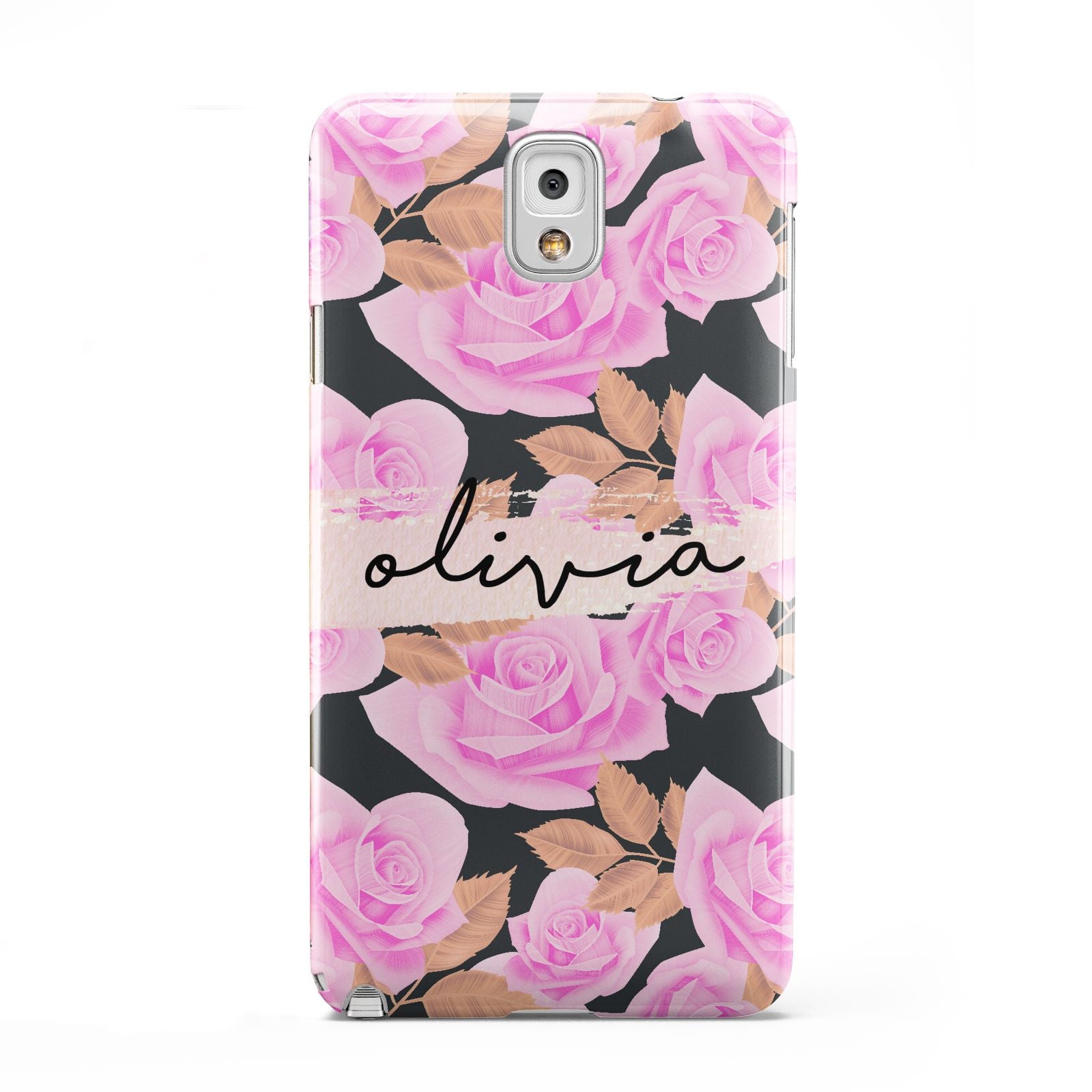 Personalised Floral Pink Roses Samsung Galaxy Note 3 Case