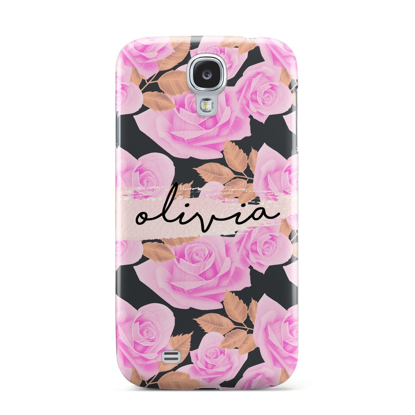 Personalised Floral Pink Roses Samsung Galaxy S4 Case