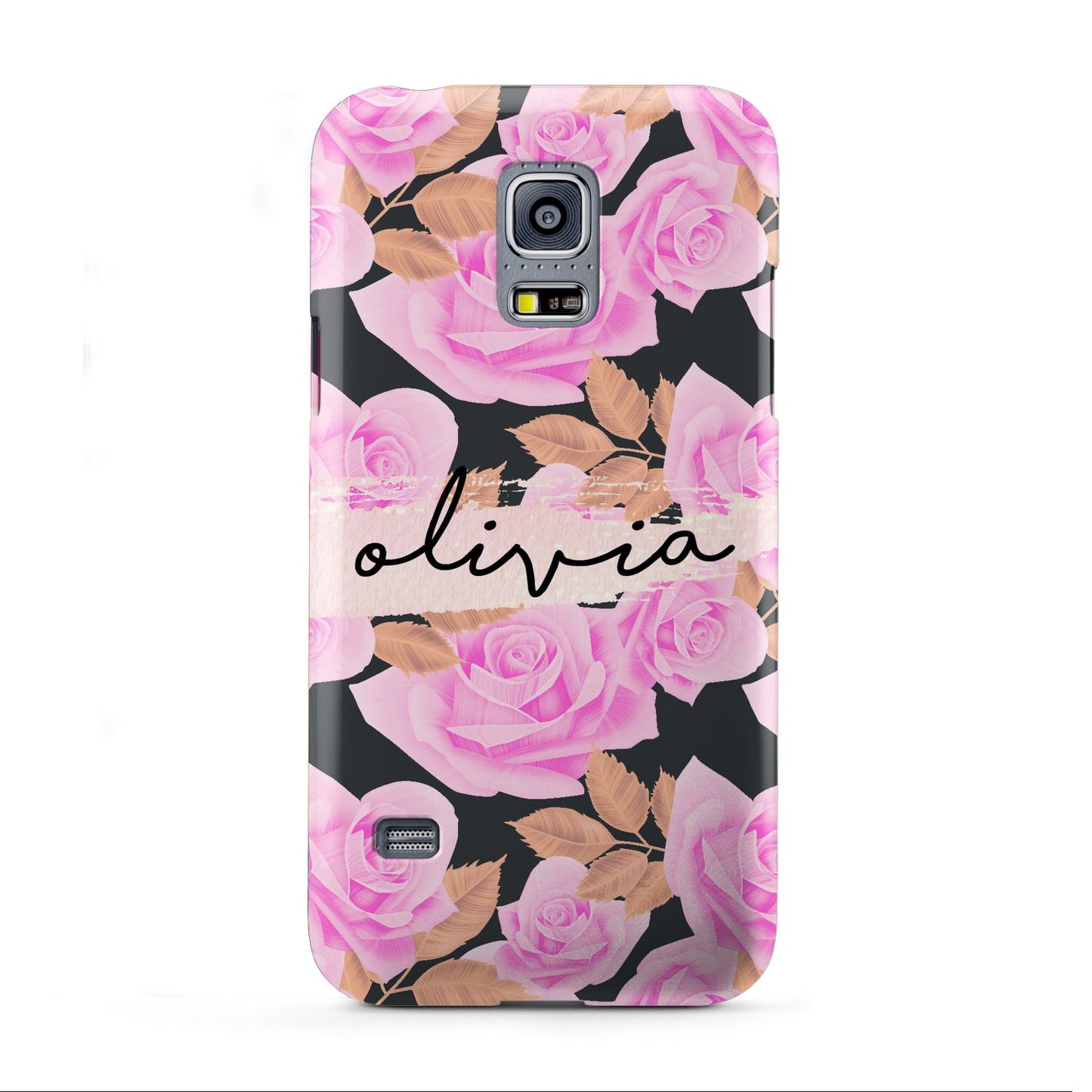 Personalised Floral Pink Roses Samsung Galaxy S5 Mini Case