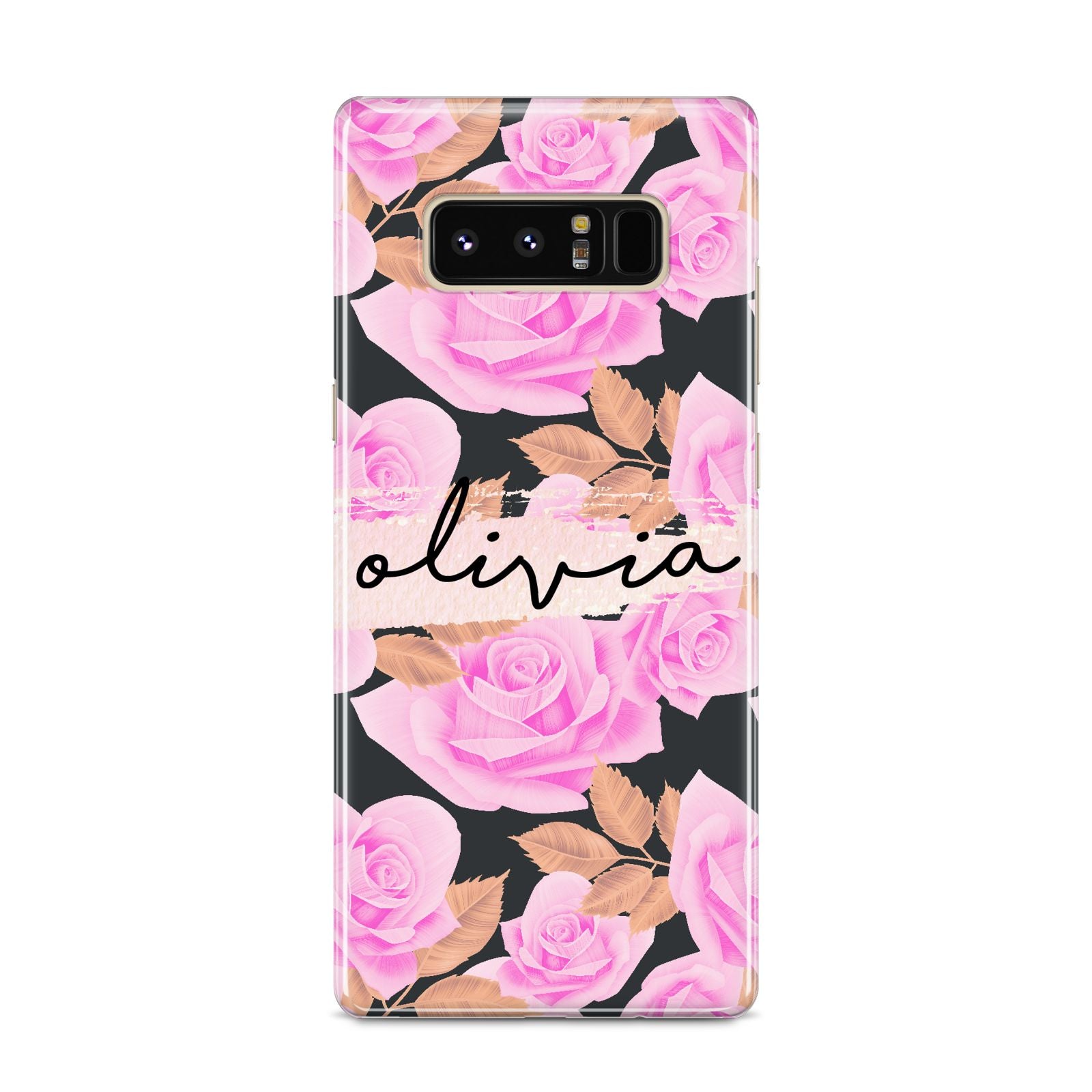 Personalised Floral Pink Roses Samsung Galaxy S8 Case