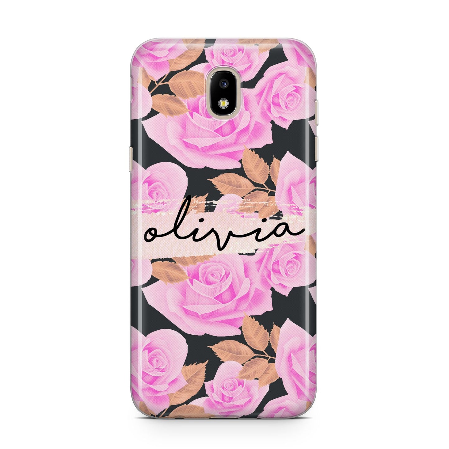Personalised Floral Pink Roses Samsung J5 2017 Case