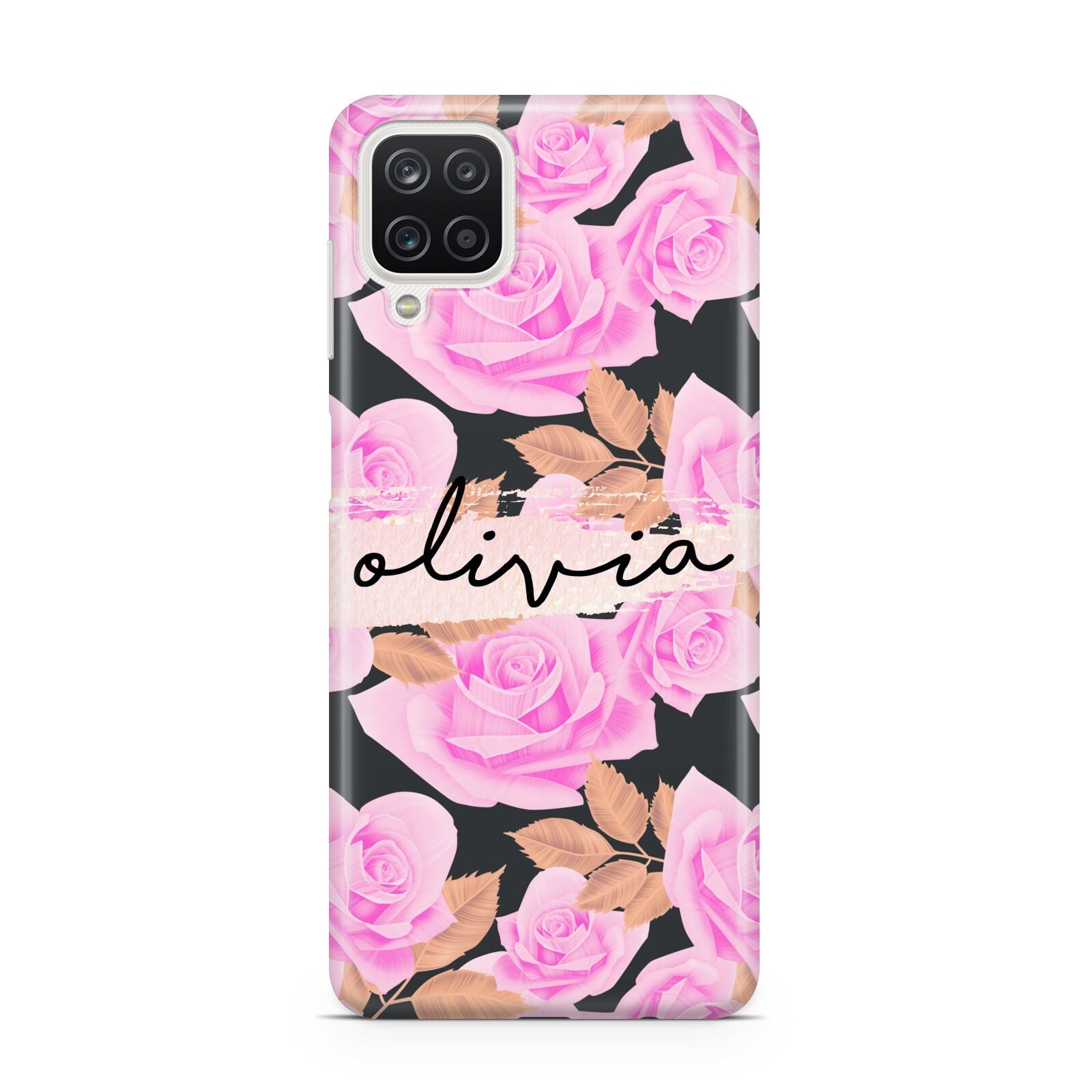 Personalised Floral Pink Roses Samsung M12 Case