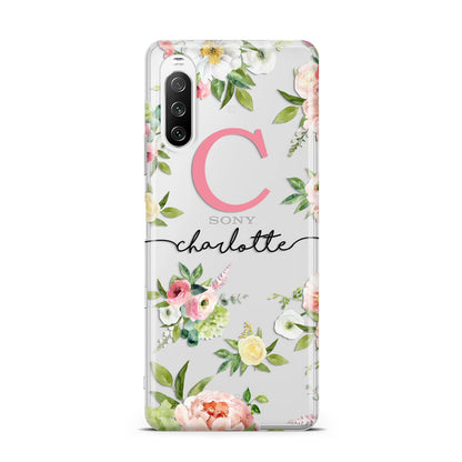 Personalised Floral Sony Xperia 10 III Case