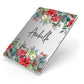 Personalised Floral Winter Arrangement Apple iPad Case on Silver iPad Side View