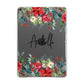 Personalised Floral Winter Arrangement Apple iPad Grey Case