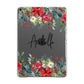 Personalised Floral Winter Arrangement Apple iPad Grey Case
