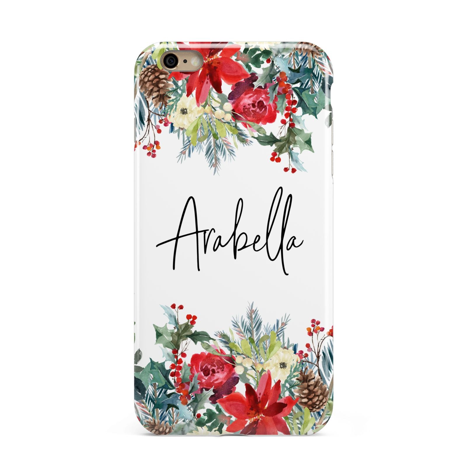 Personalised Floral Winter Arrangement Apple iPhone 6 Plus 3D Tough Case