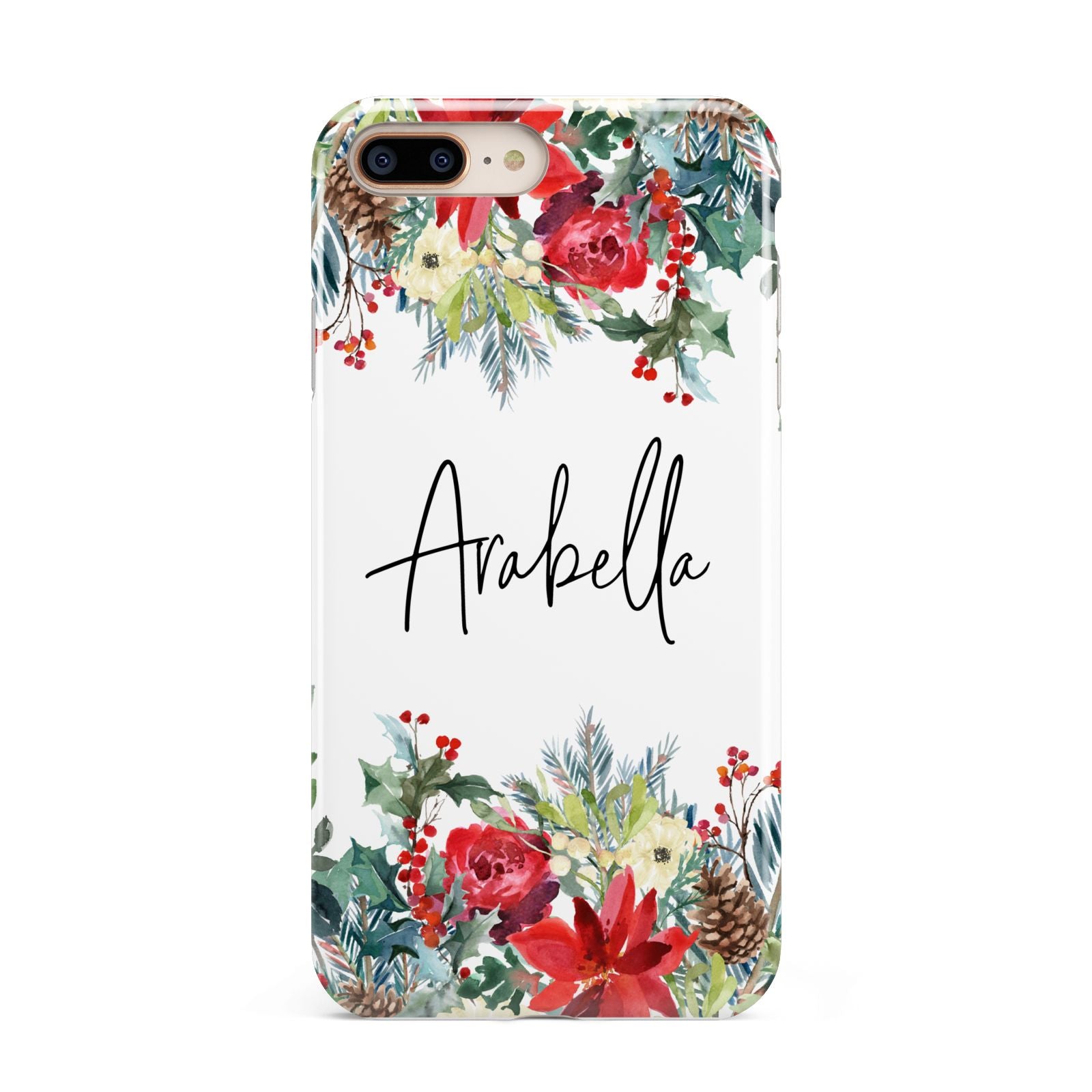 Personalised Floral Winter Arrangement Apple iPhone 7 8 Plus 3D Tough Case